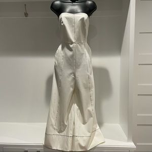 Top Shop White Wideleg A Line Jumpsuit